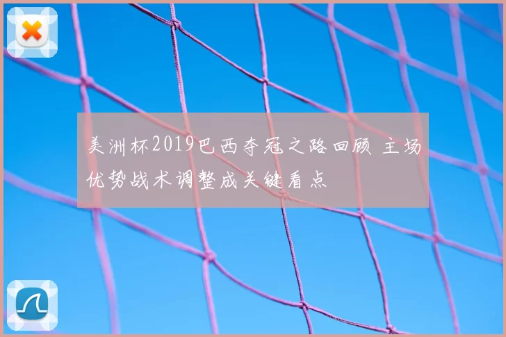 美洲杯2019巴西夺冠之路回顾 主场优势战术调整成关键看点