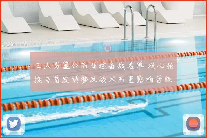 三人男篮公布亚运备战名单 核心轮换与首发调整及战术布置影响晋级前景